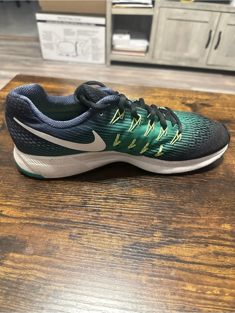 Nike Zoom Pegasus Men's Running Shoes - Black & Green